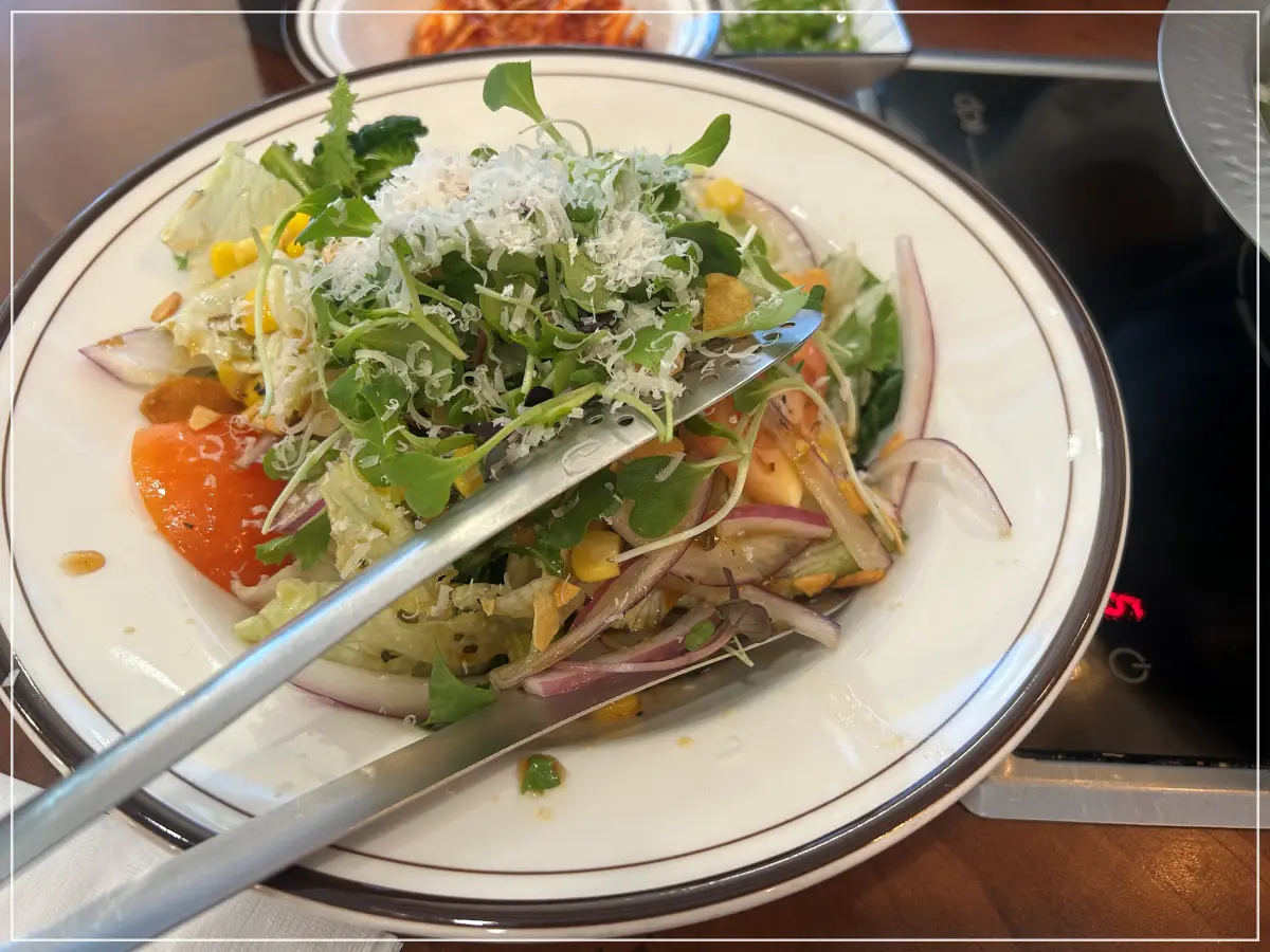 봄샤브-장안점-샤브샤브-포함된-샐러드