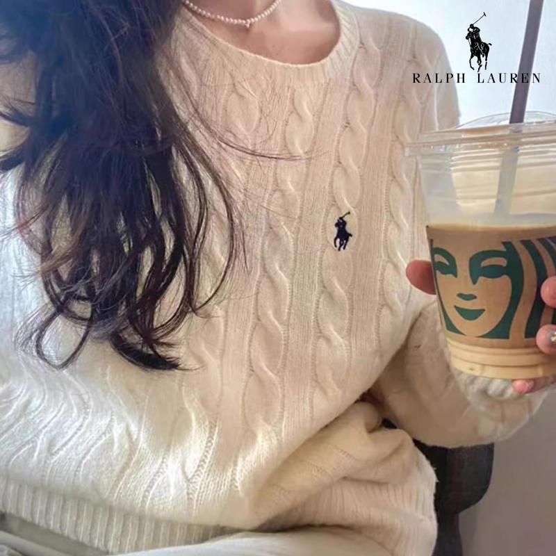 폴로 랄프 로렌 니트 여성 케이블 꽈배기 스웨터