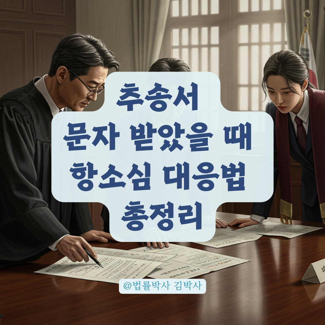 추송서 제출됐다고 문자 받았다면? 항소심 진행 단계별 대응법 안내.