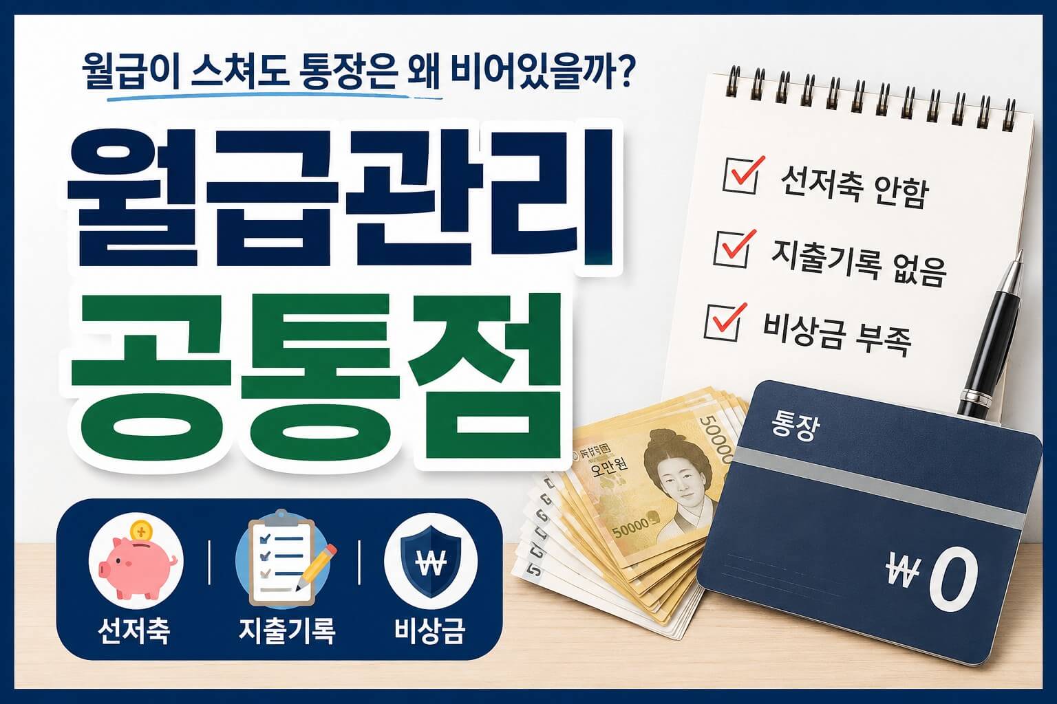 월급관리 못하는 사람들 공통점 설명 이미지