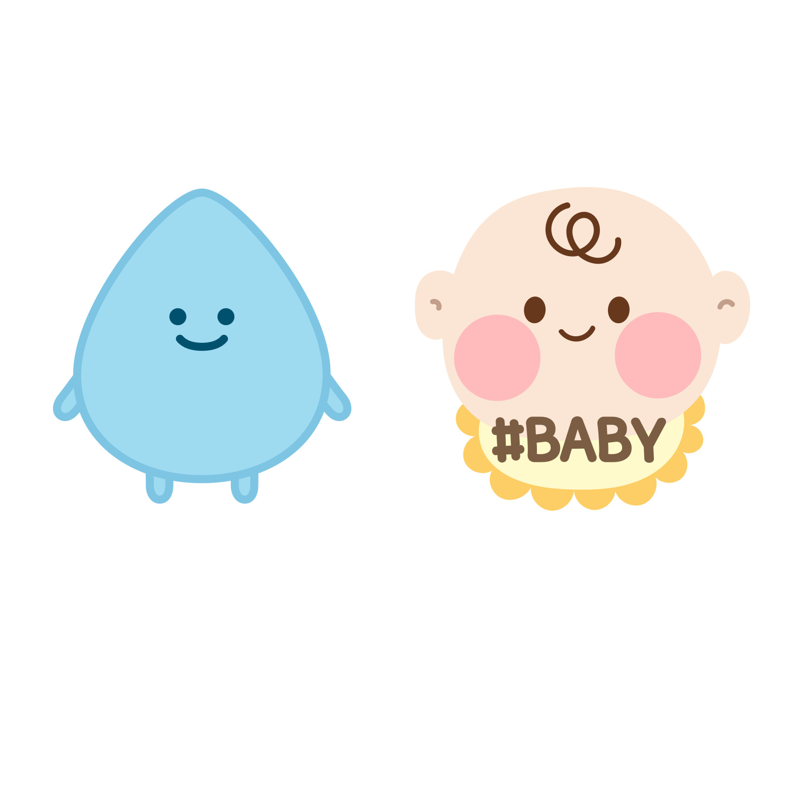 신생아와 물 이미지