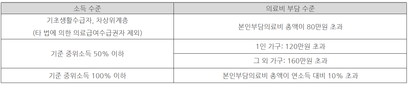 재난적 의료비 지원