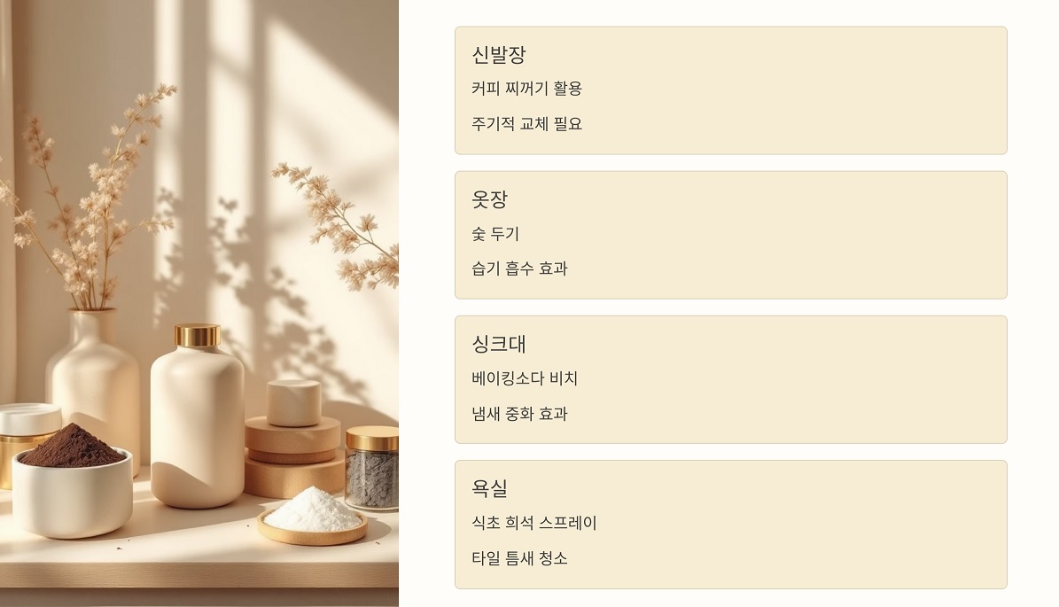 공간별 냄새 제거 전략