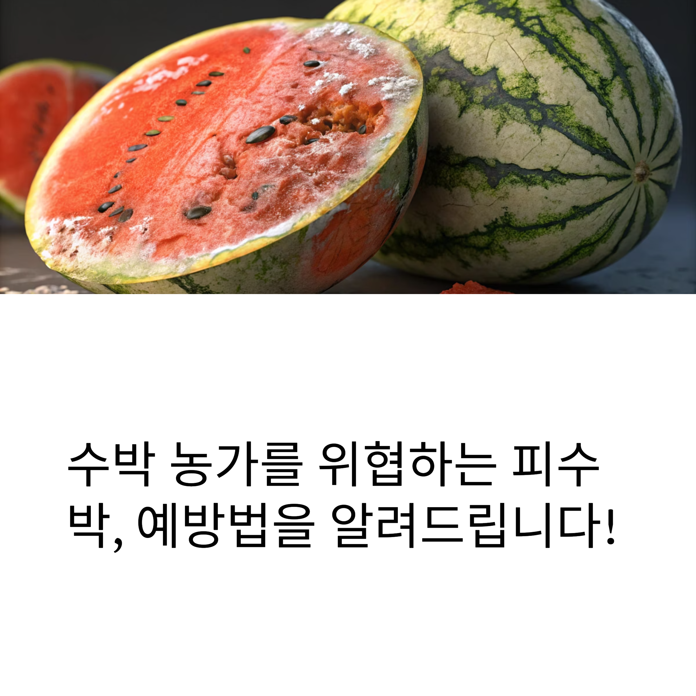 수박 농가를 위협하는 피수박, 예방법을 알려드립니다!
