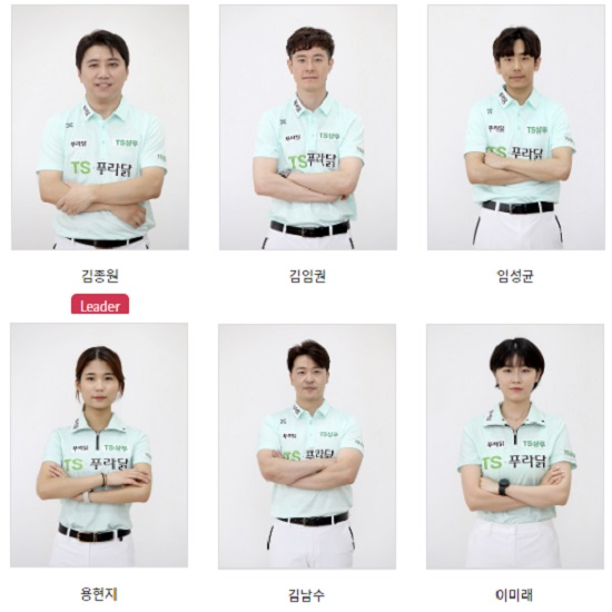 PBA 팀리그 TS샴푸 푸라닭 소속 당구선수들 :: 깁종원, 김임권, 임성균, 용현지, 김남수, 이미래 (웰컴저축은행 프로당구 2022-2023시즌 기준)