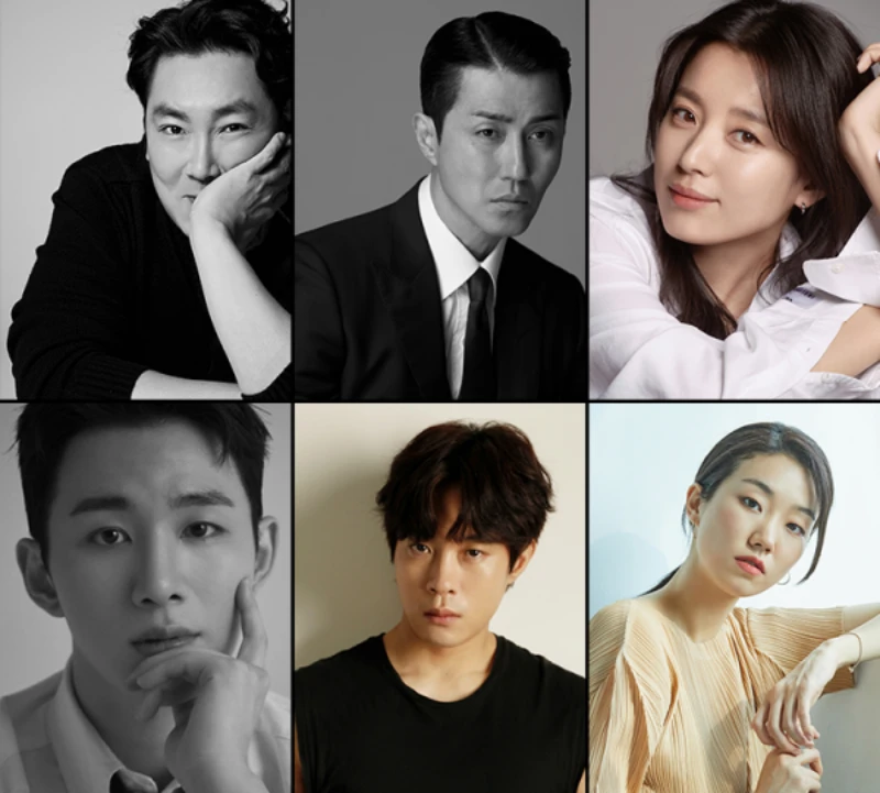 독전 2에 출연하는 주연 배우 조진웅, 차승원, 한효주, 오승훈, 김동영, 강승현, 이주영