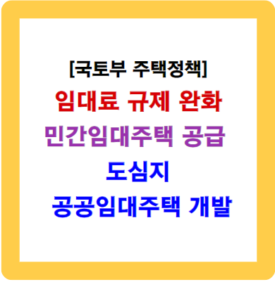 임대료 규제 완화 등 서민 임대주택 공급 및 도심지 공공임대주택 개발 방안 발표