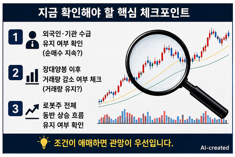 두산로보틱스 주가 전망 흐름에서 실제 관찰 기준과 현재 위치 판단 과정 이미지