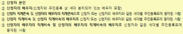 행복주택 신청자격