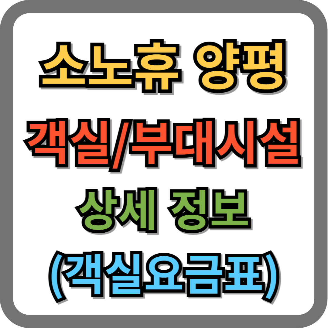 양평 대명리조트 소노휴 양평 객실, 부대시설 상세 정보
