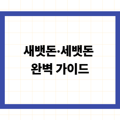 새뱃돈&middot;세뱃돈 완벽 가이드