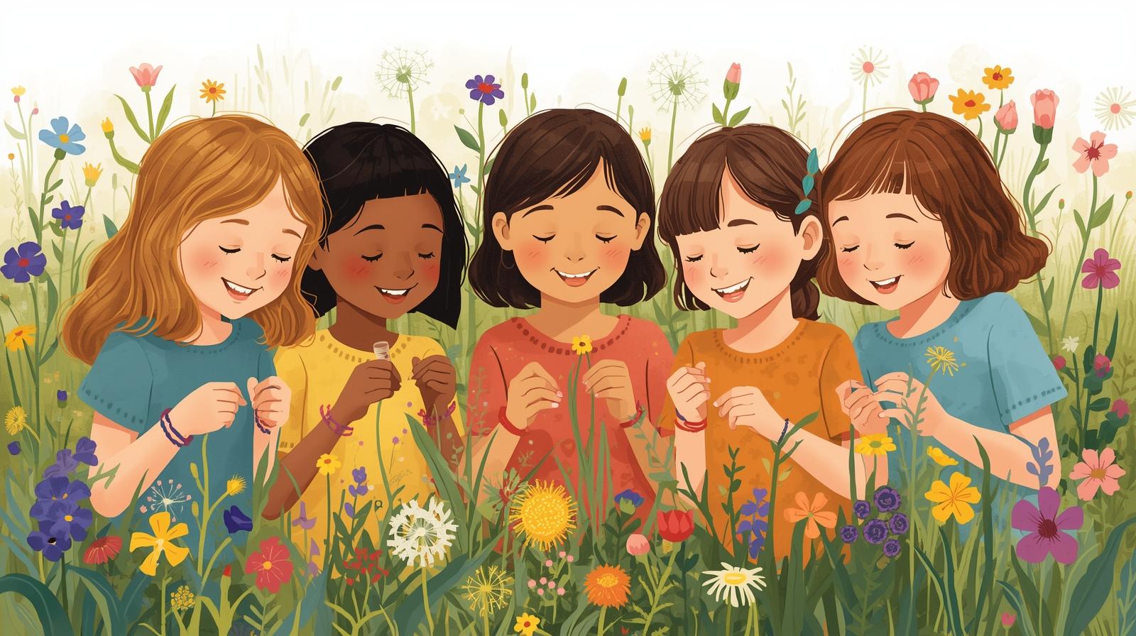 봄 꽃송이 전통놀이