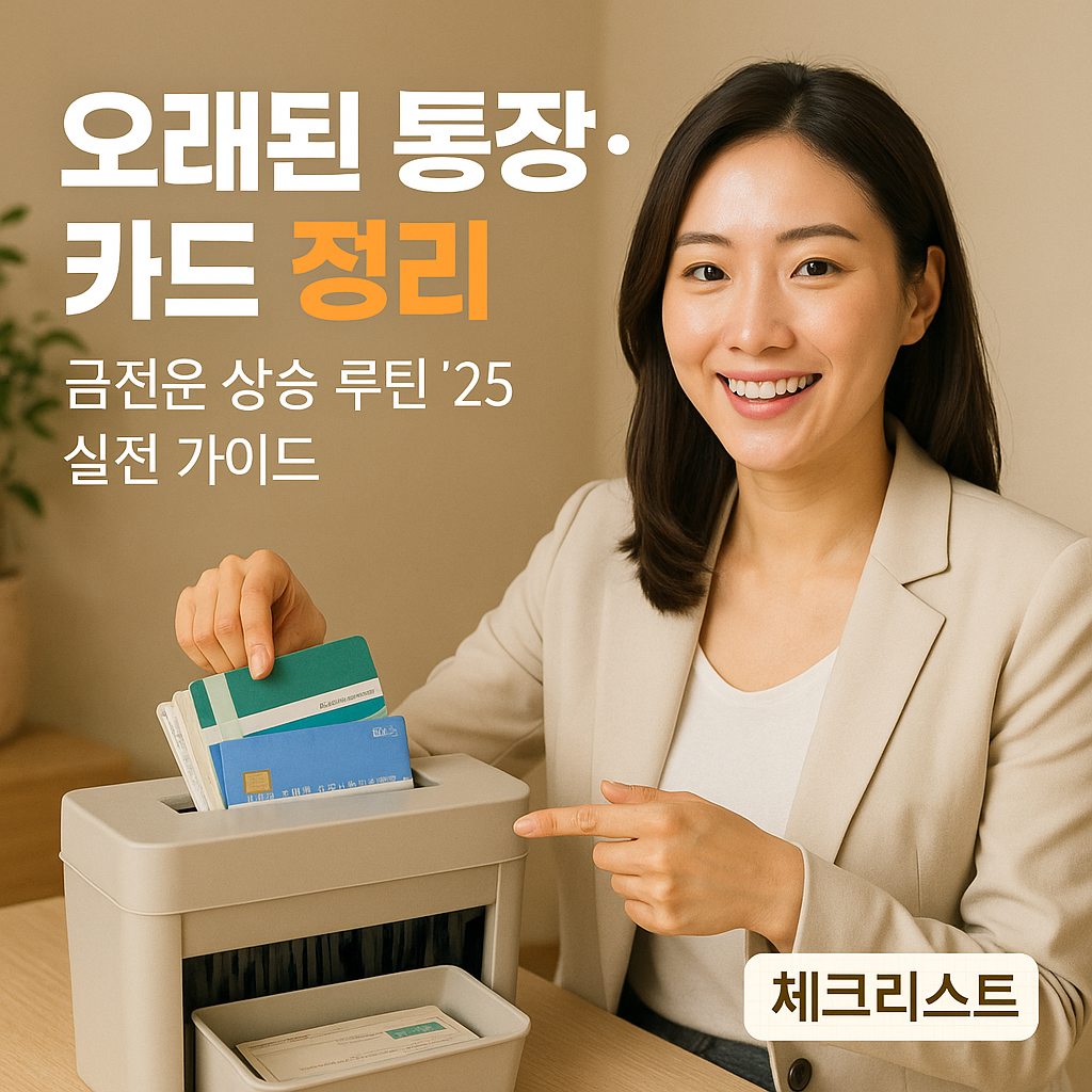 오래된 통장&middot;카드 정리 ｜ 금전운 상승 루틴 &rsquo;25 실전 가이드