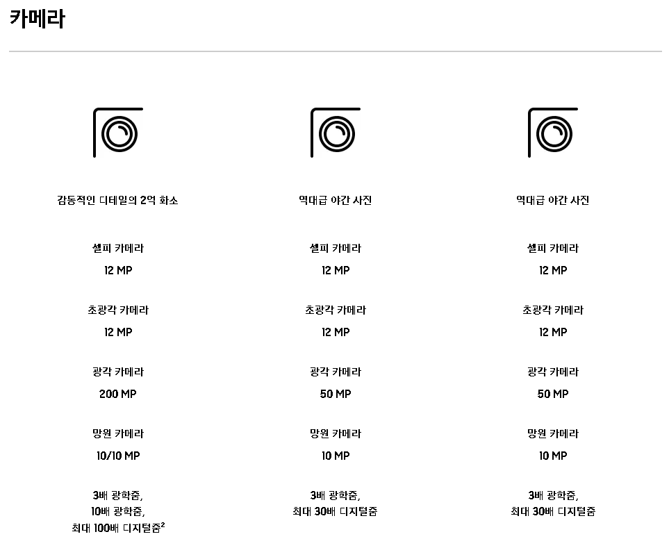 S23 색상 비교