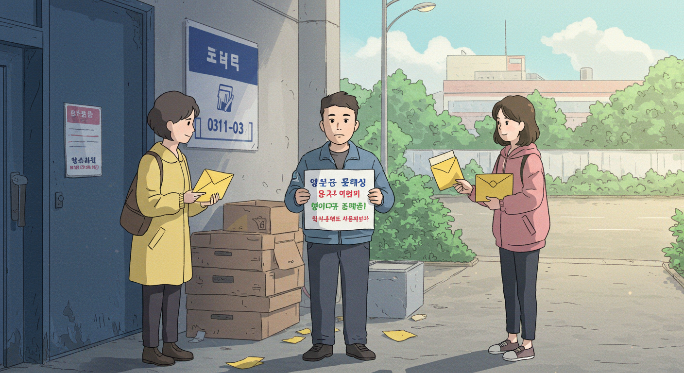 쌍용차 사태 이후 시민들이 노란 봉투로 연대하던 장면의 상징적 표현