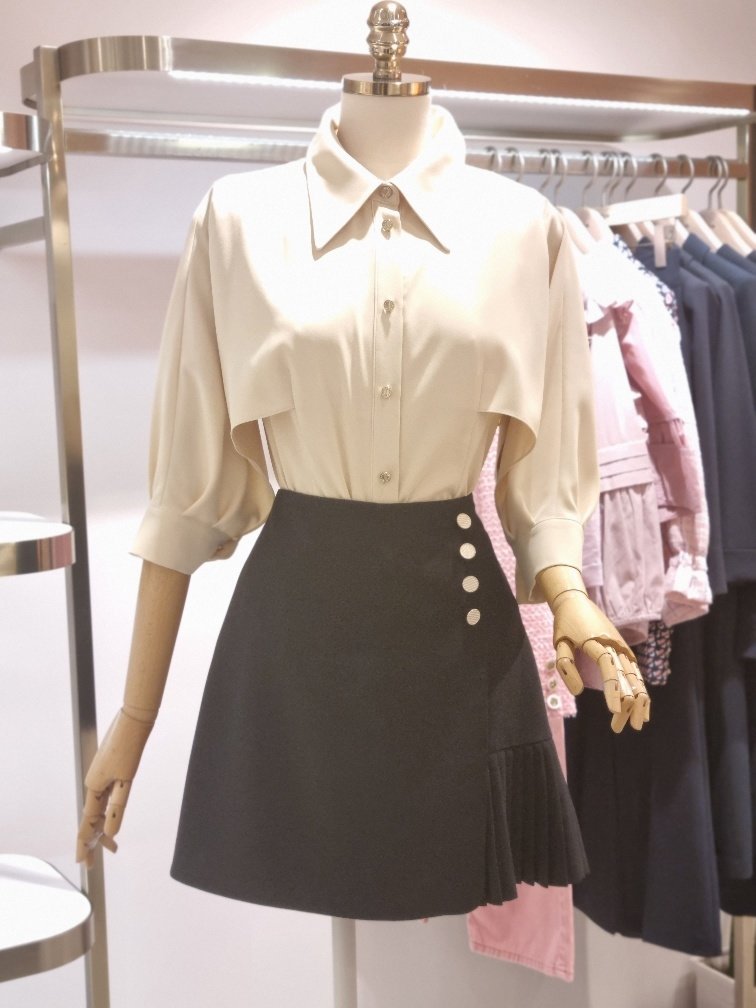 샤틴 케이프 블라우스 S222B201 LE1209415324