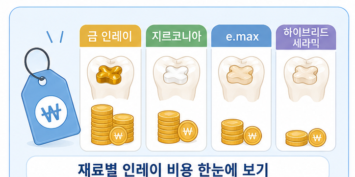 인레이 비용 &mdash; 재료별 가격 한눈에 보기
