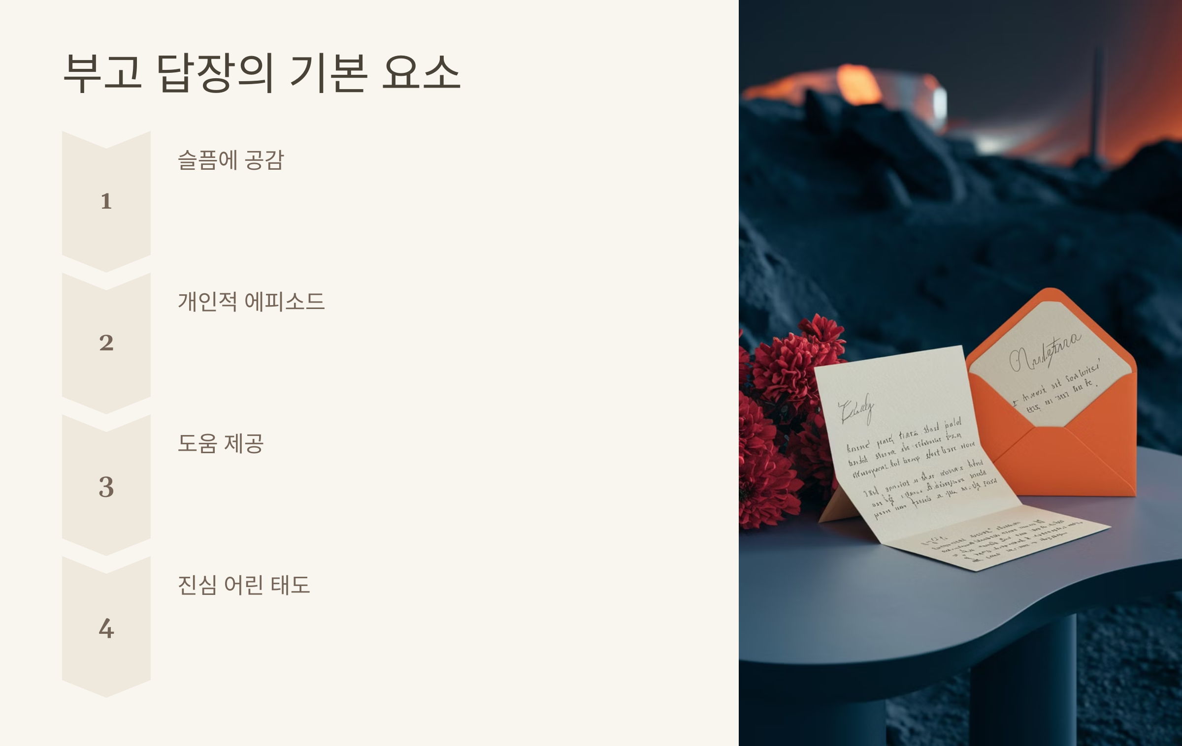 부고 답장의 기본 요소