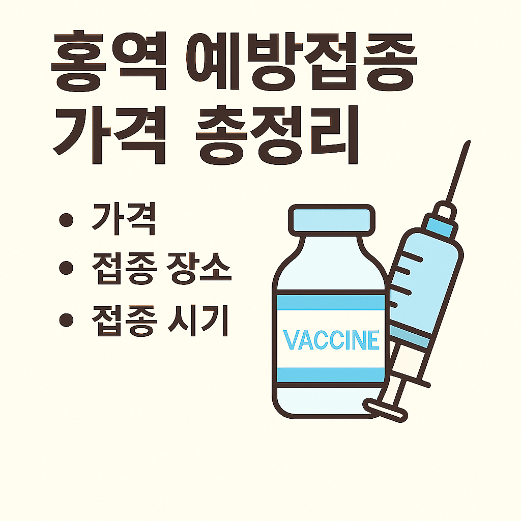 홍역 예방접종 가격 총정리