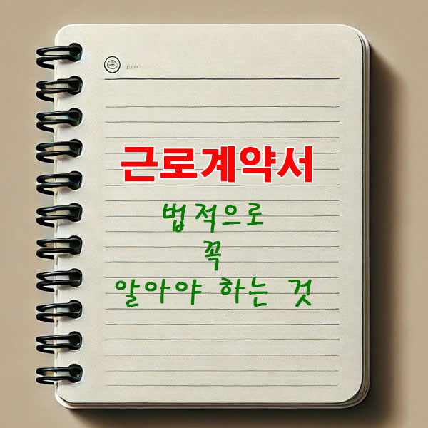 근로계약서 법적으로 꼭 알아야 하는 것