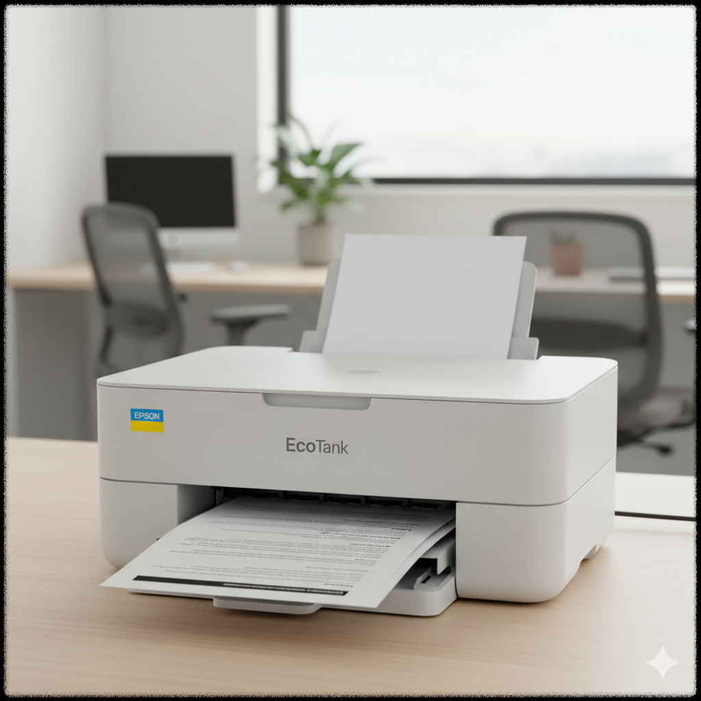 프린터 인쇄 문제를 해결한 후 정상적으로 출력되는 모습