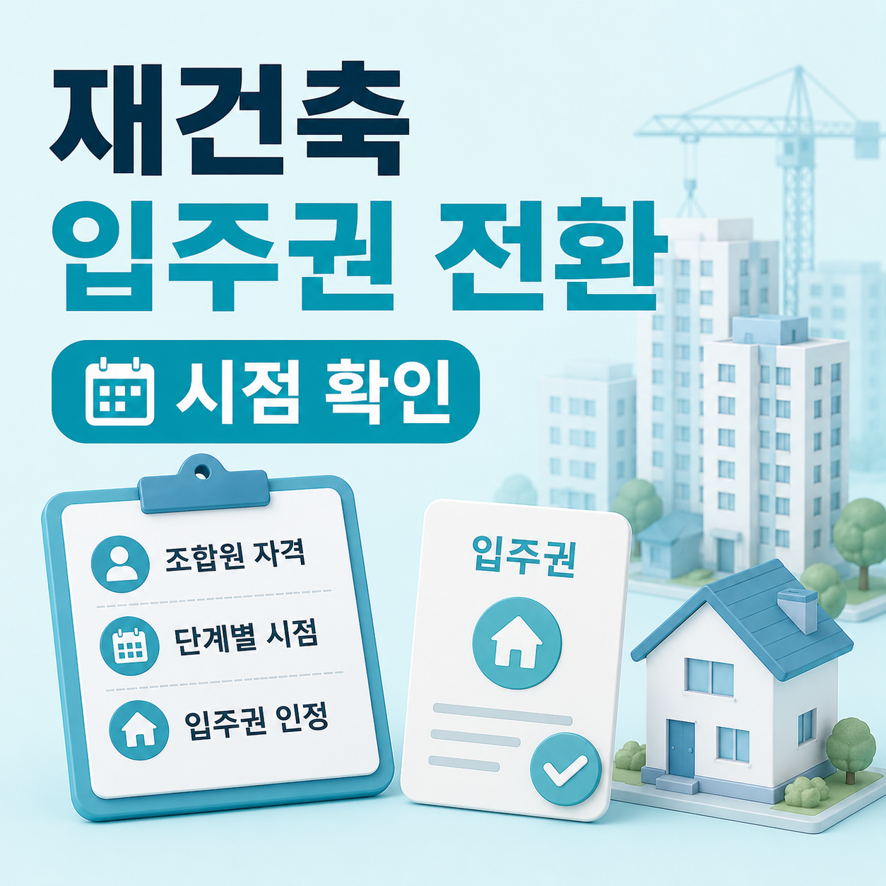 재건축 입주권 전환 시점 조건 확인