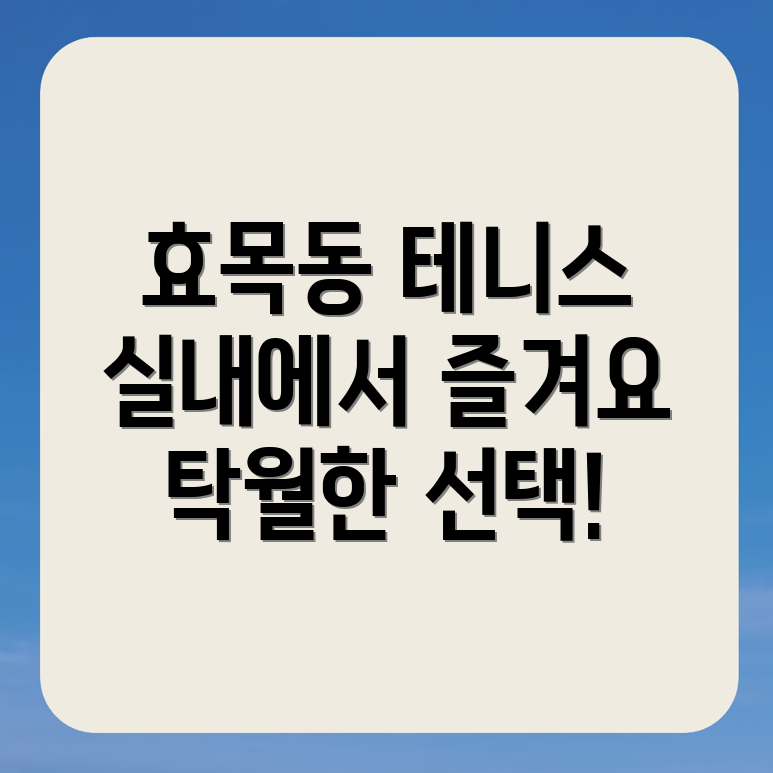 대구 동구 효목동 실내 테니스장