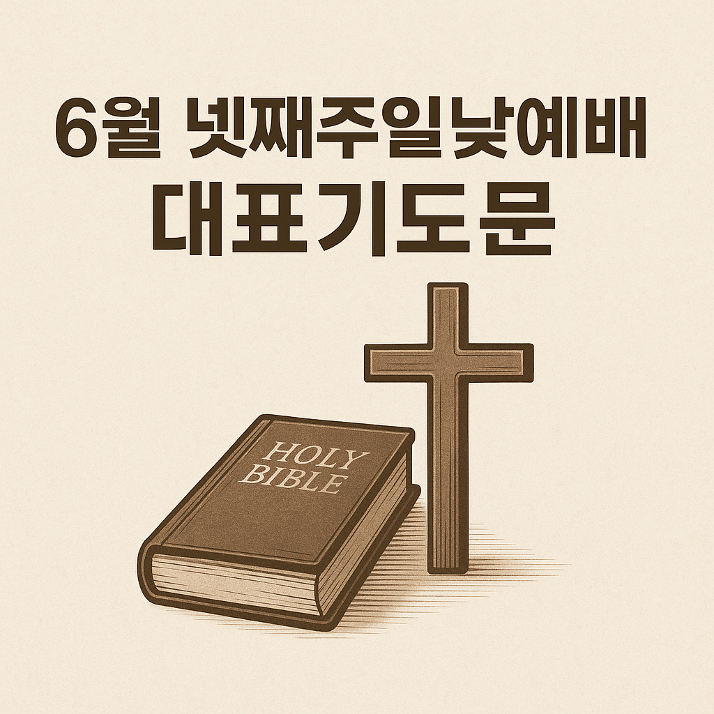 6월 넷째주일낮예배 대표기도문