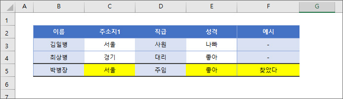 엑셀-IF-AND는-조건의-값이-모두-참일때-값을-반환한다