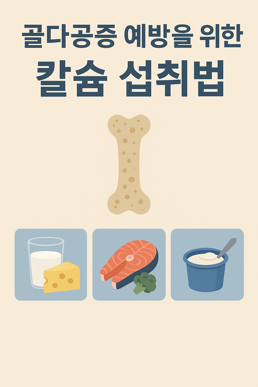 골다공증 예방을 위한 칼슘 섭취법