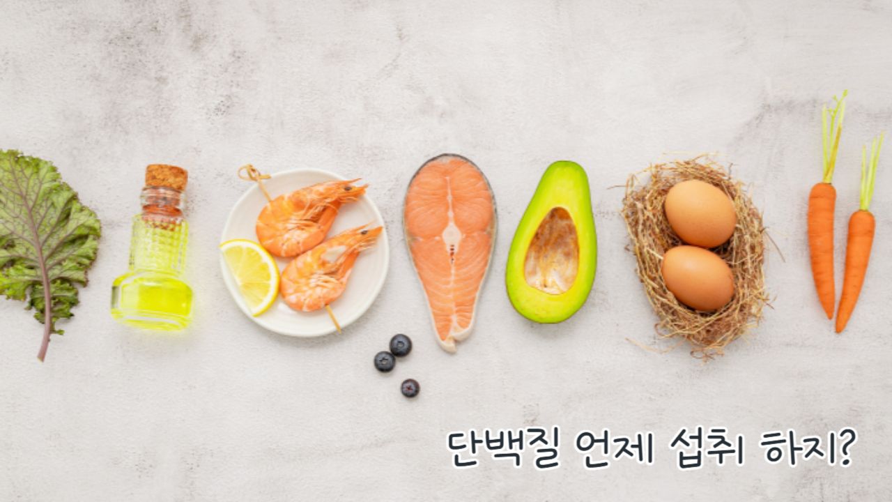 단백질 언제 섭취하는게 좋을까요?