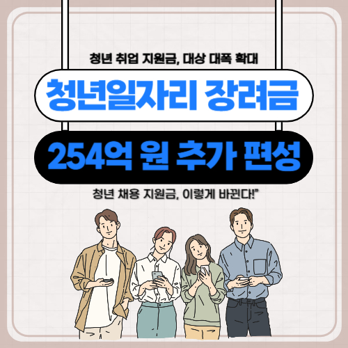 2025 청년일자리도약장려금 추가 편성 사진