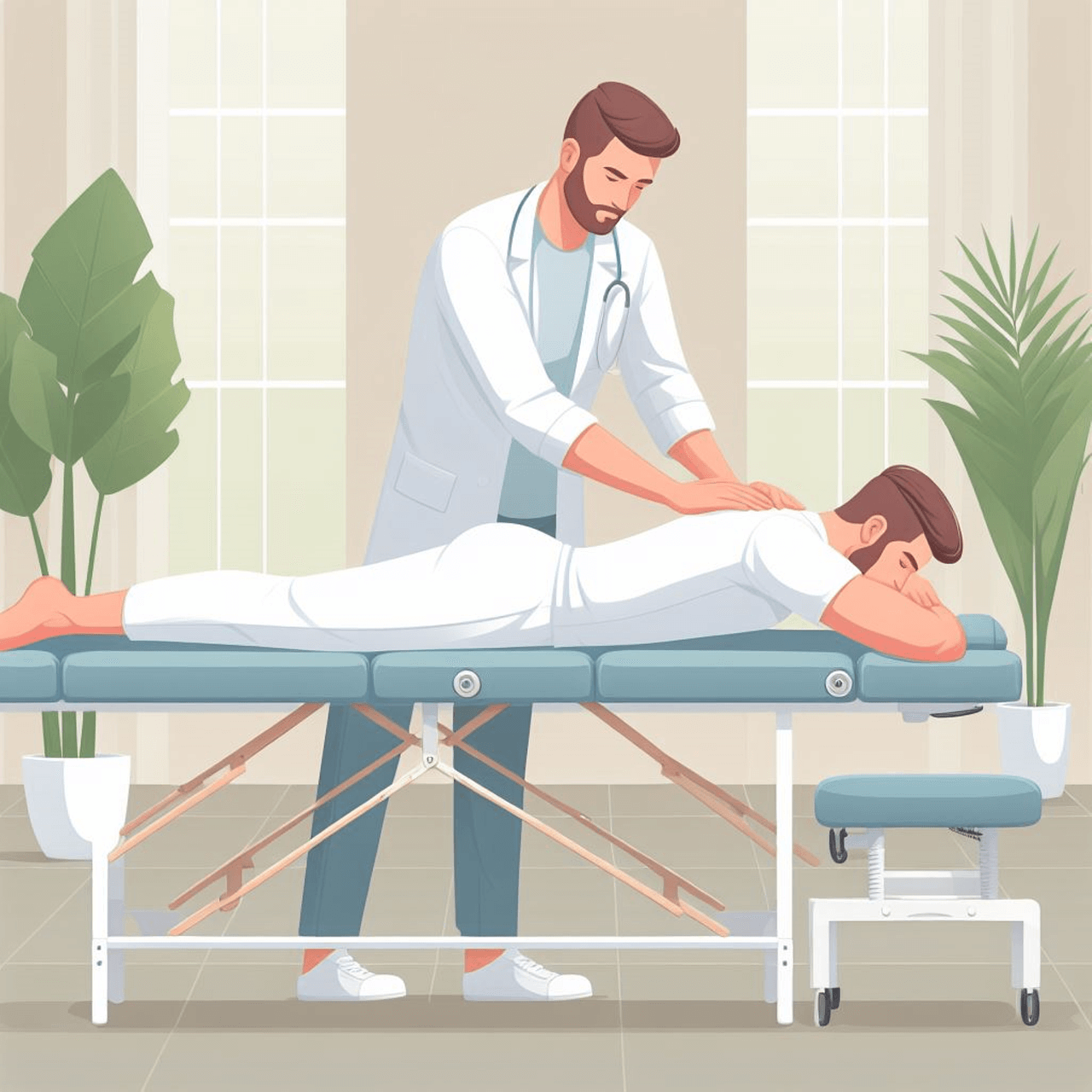 도수치료 받고 있는 사람