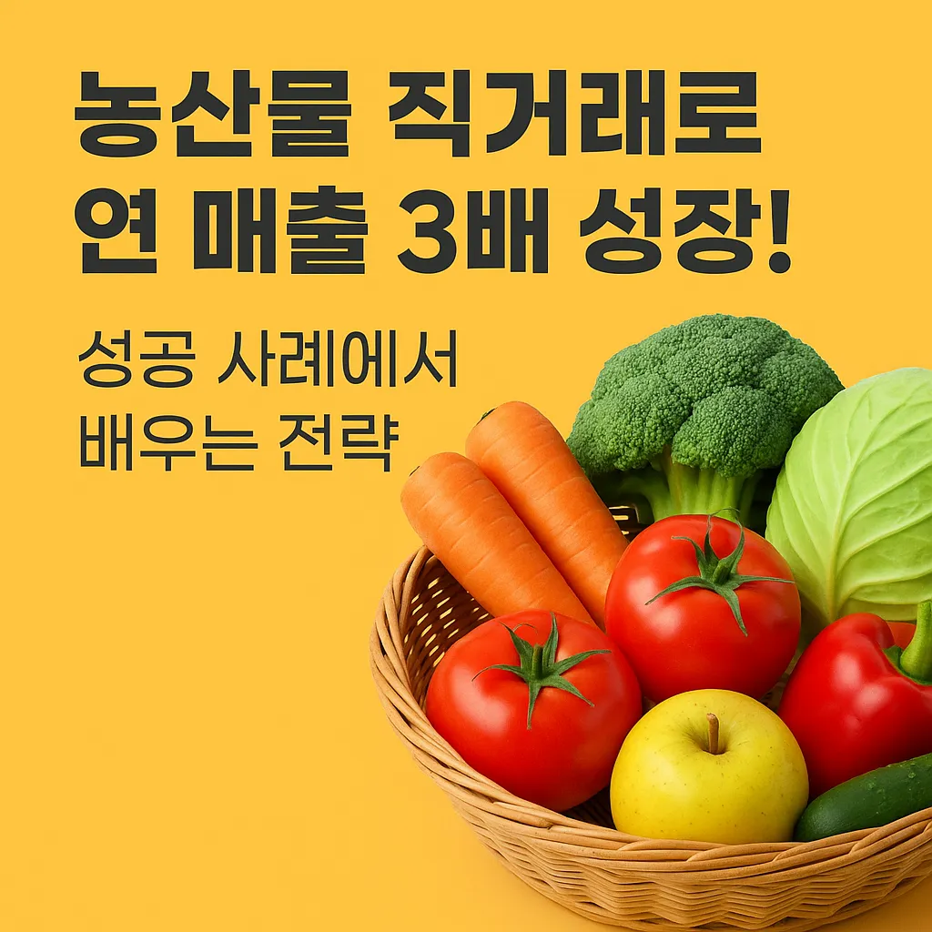 농업경제학 : 농산물 직거래로 연 매출 3배 성장! 성공 사례에서 배우는 전략