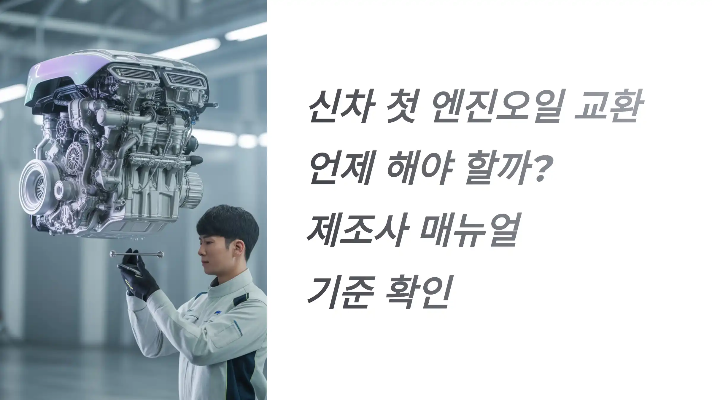 신차 첫 엔진오일 교환 언제 해야 할까? 제조사 매뉴얼 기준 확인