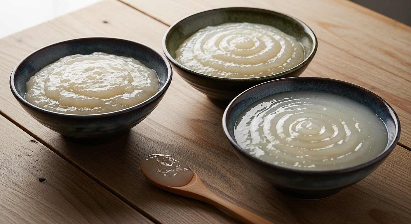 찹쌀풀 끓이는 과정