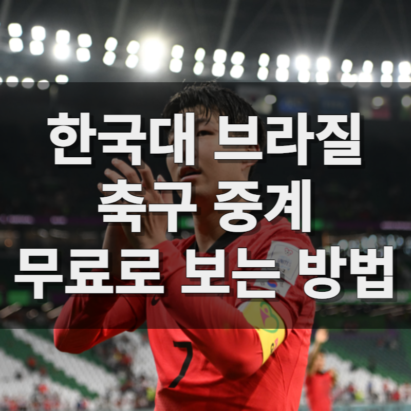 한국대 브라질 16강 축구 중계 무료로 보는 방법