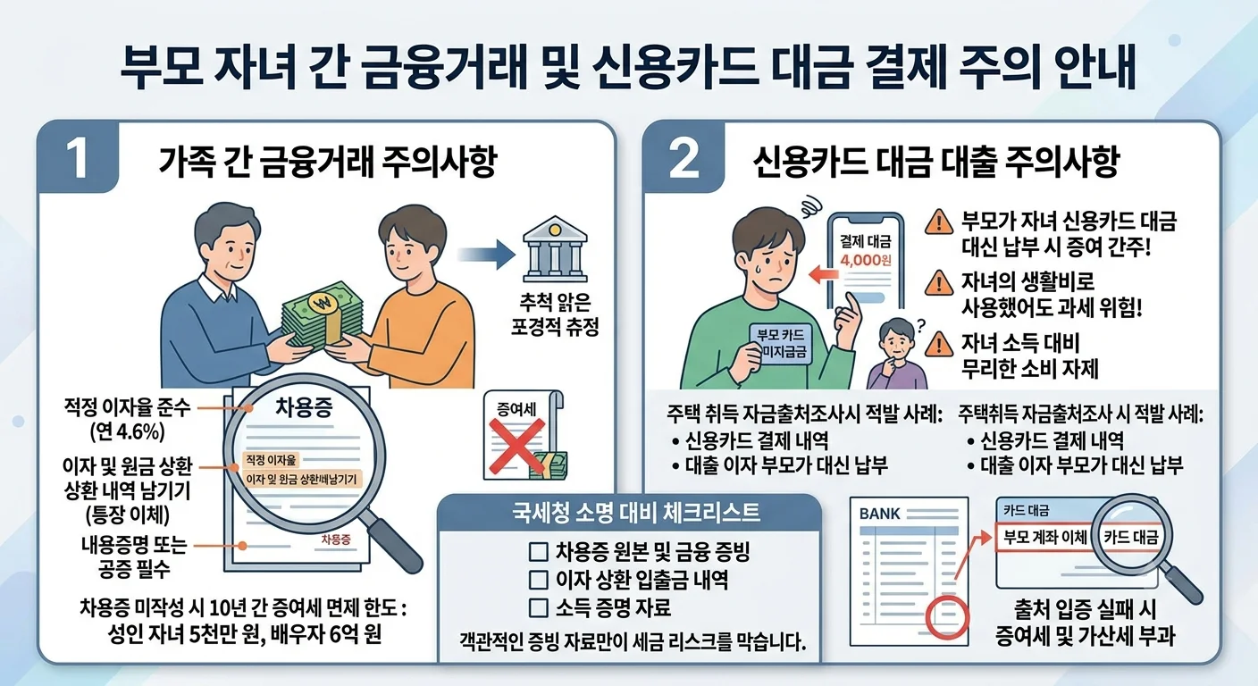 성인 자녀 생활비 용돈 계좌이체 증여세 과세 위험 3대 사례
