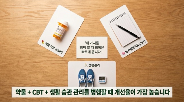 공황장애 치료 약물치료 인지행동치료 생활관리 3가지 방법