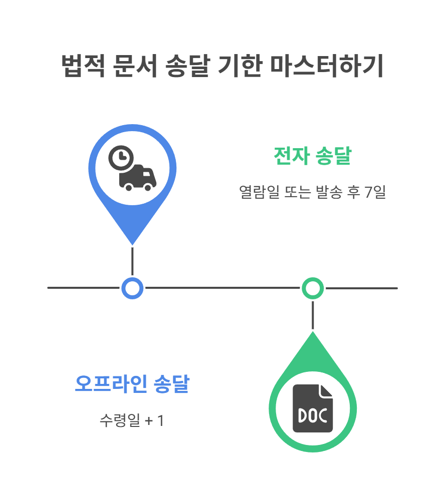 송달 시점 헷갈리지 않게 기억하는 방법