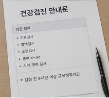 건강검진 준비사항