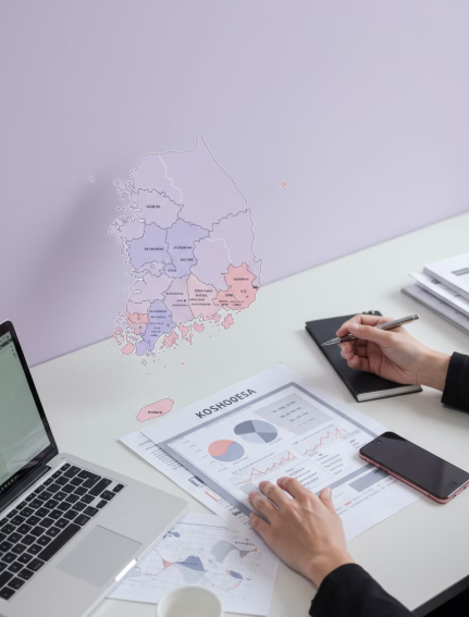 컴퓨터로 해당내용을 확인 모습