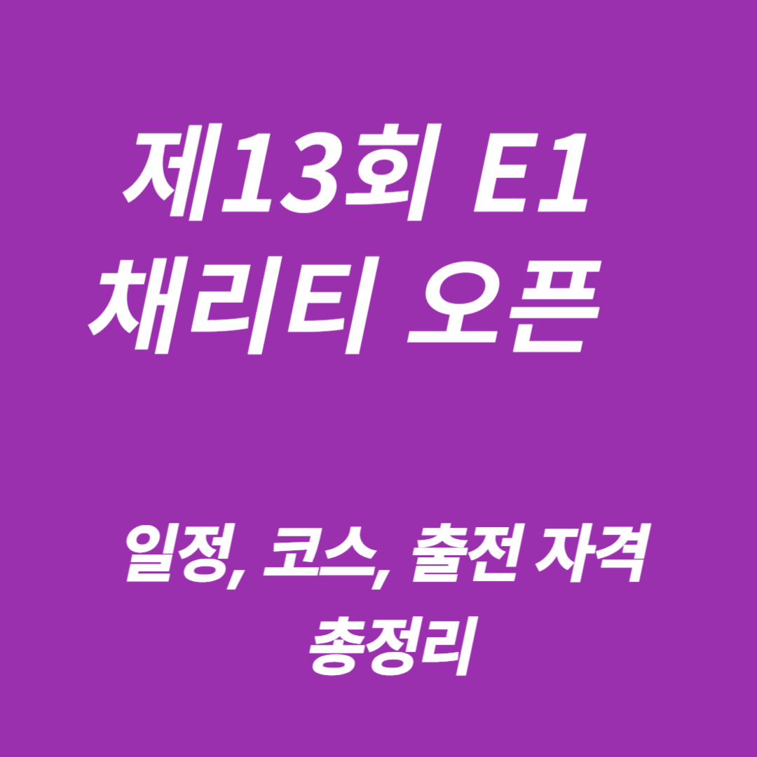 KLPGA 제13회 E1 채리티 오픈