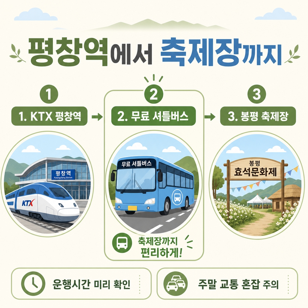 평창역 무료 셔틀버스와 교통