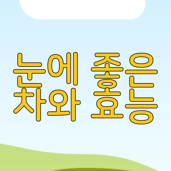 눈에 좋은 차와 효능