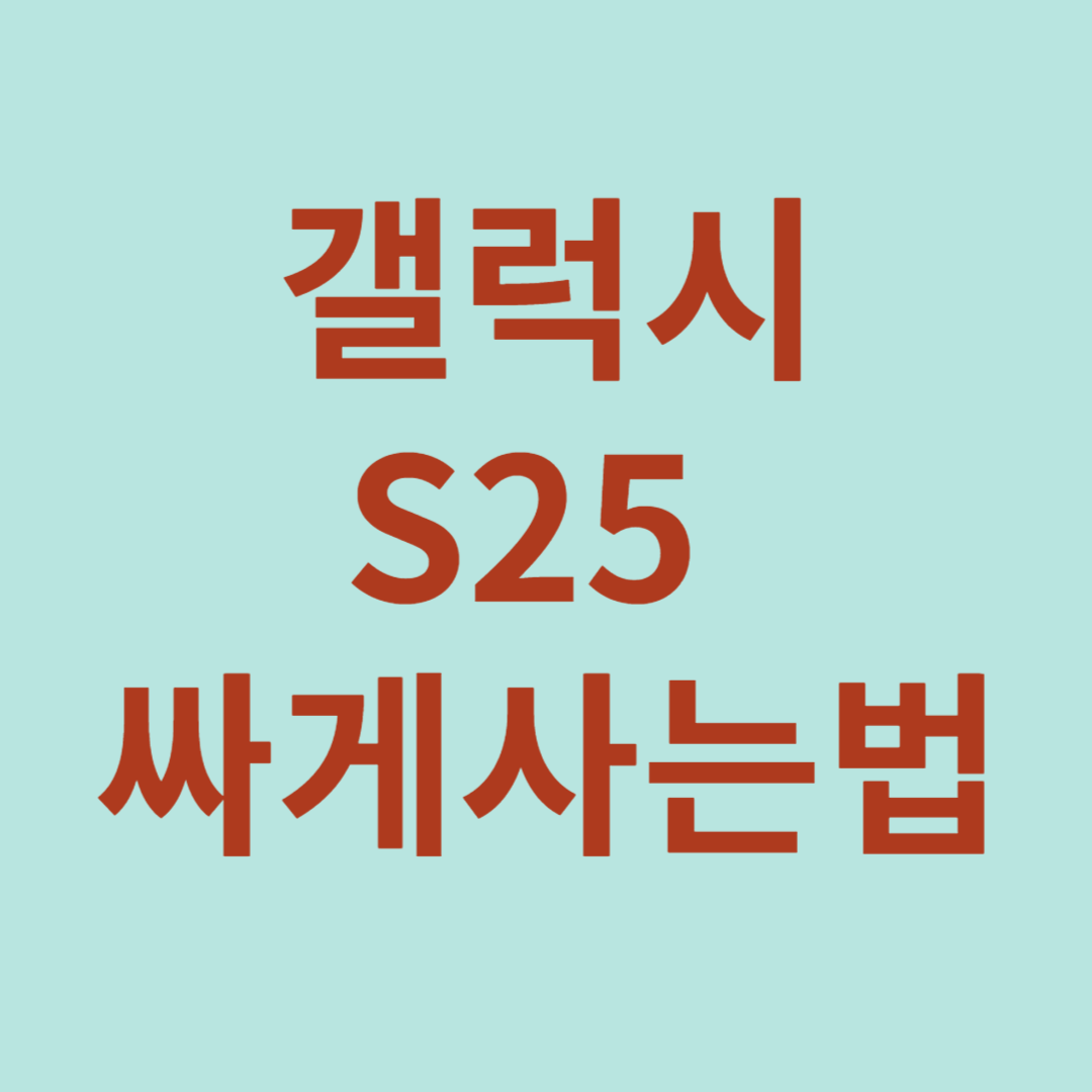 갤럭시 s25 자급제 알뜰폰 공시지원금 선택약정 사전예약