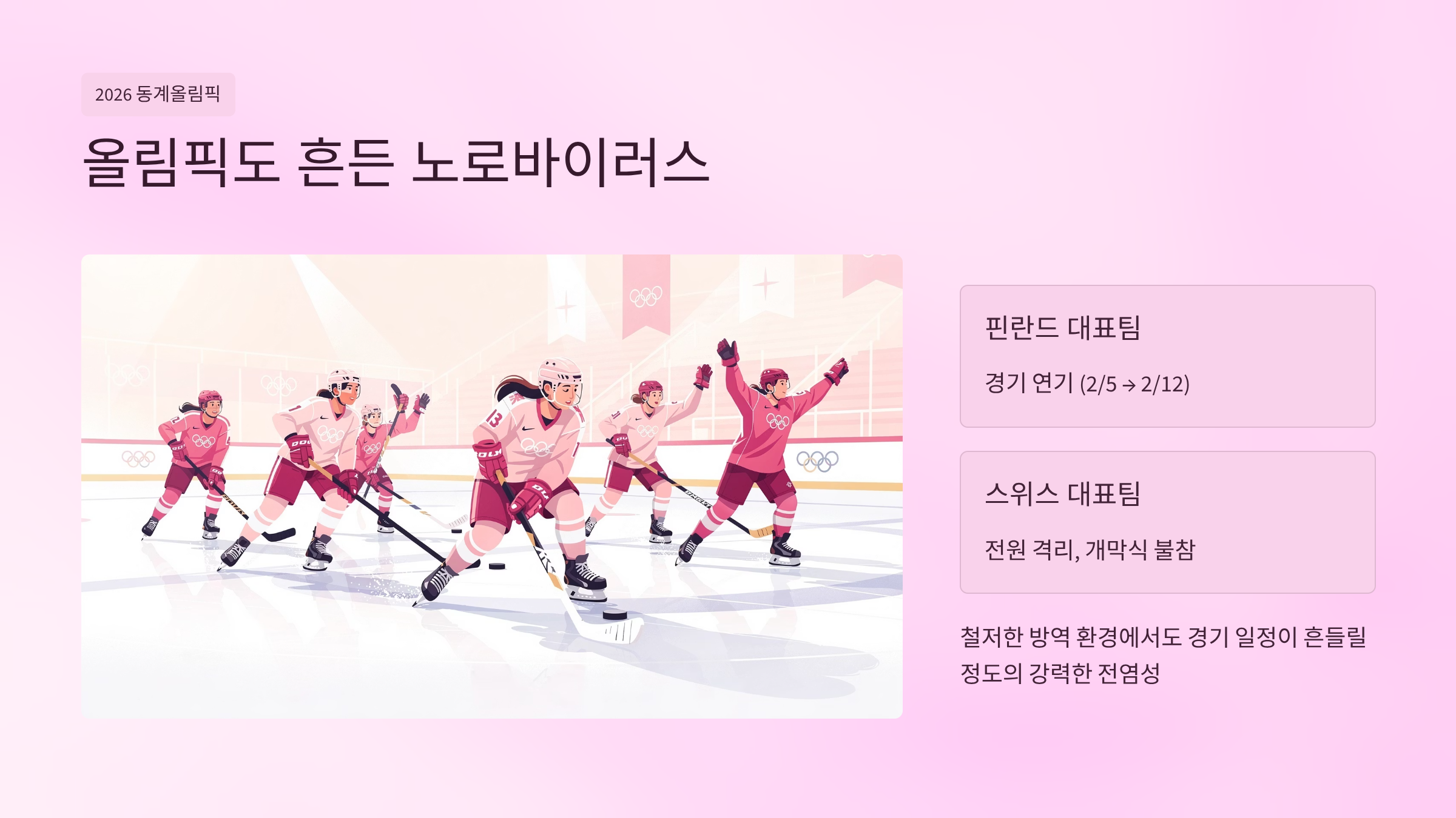 노로바이러스 증상 2026 동계올림픽 주의보