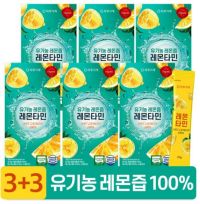 레몬즙 원액 100% 스틱 착즙 레몬수 하이볼 자주가게 1일1레몬 레몬타민, 280g, 6개