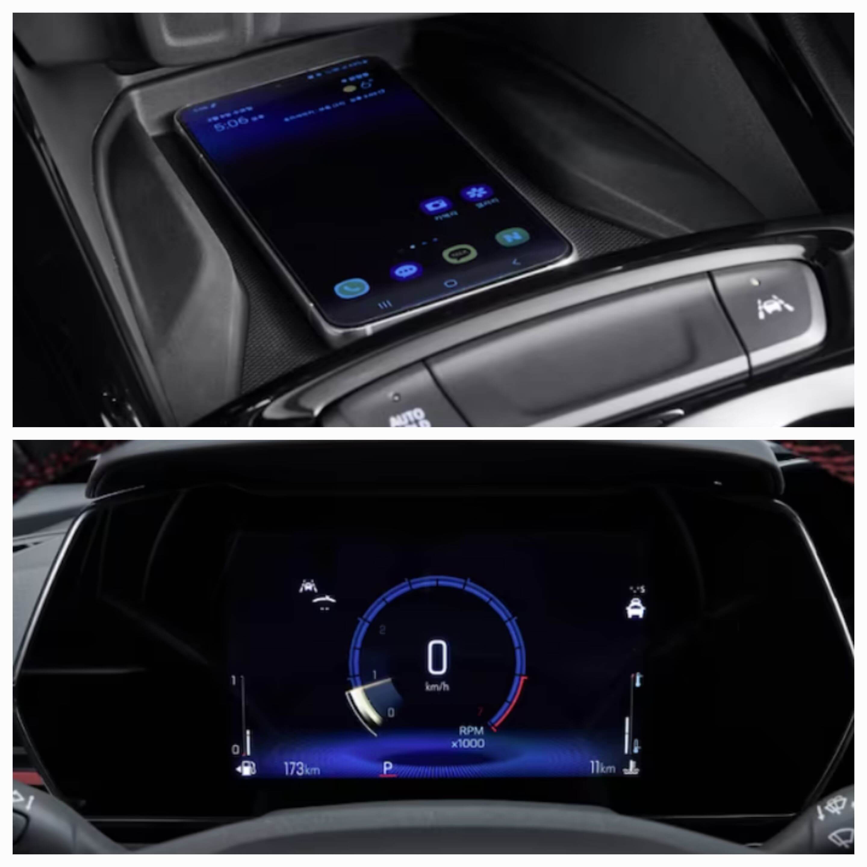 8인치클러스터_무선충전시스템