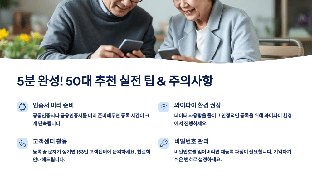 5분 완성! 50대 추천 실전 팁 & 주의사항